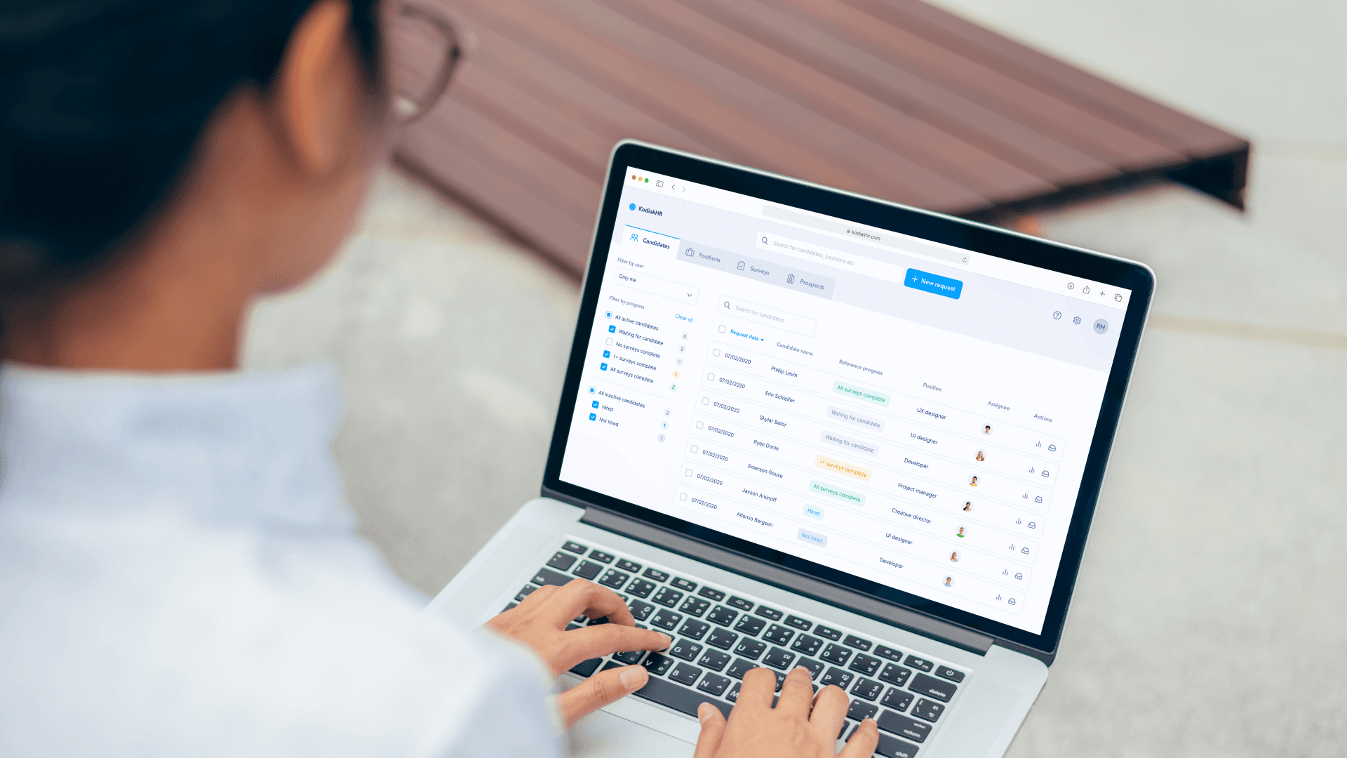 KodiakHR candidate dashboard